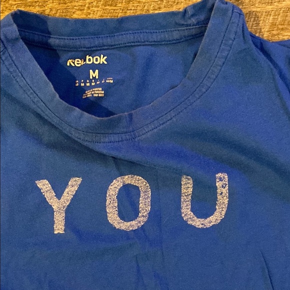 Reebok "You Don't Know Squat" Graphic Blue Short Sleeve Crewneck Tee Medium - Picture 4 of 6